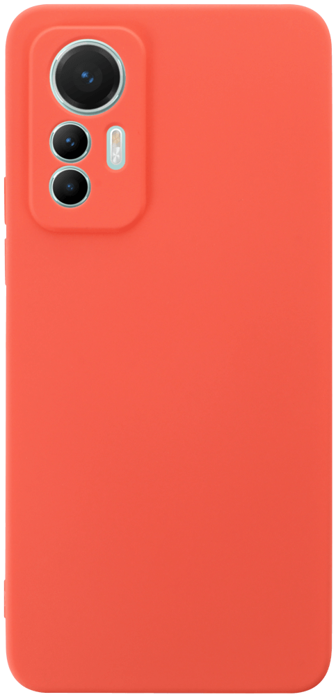 Xiaomi 12 Lite szilikon tok kameravédővel matt barackszínű
