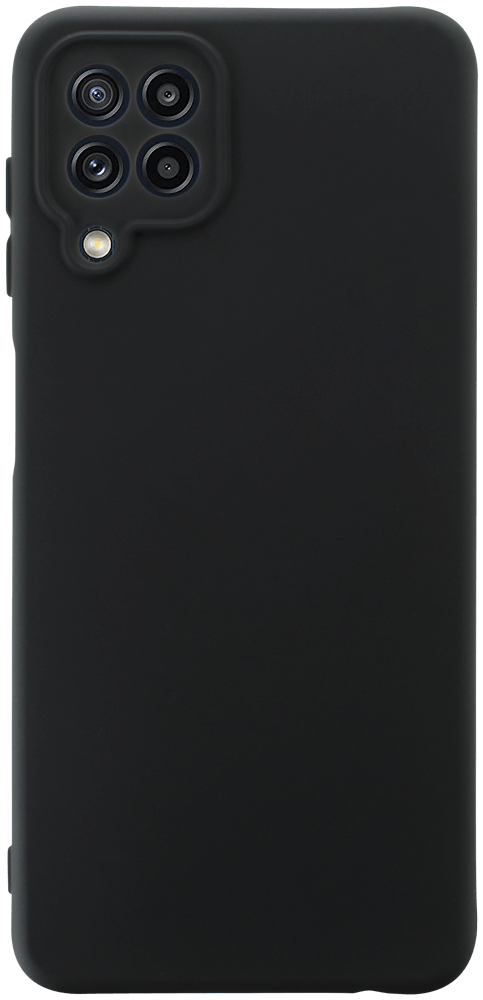 Samsung Galaxy A22 4G (SM-A225F) szilikon tok kameravédővel matt fekete