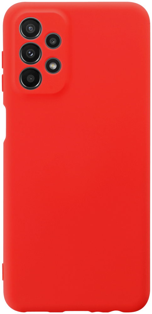 Samsung Galaxy A23 (SM-A235F) szilikon tok kameravédővel matt piros