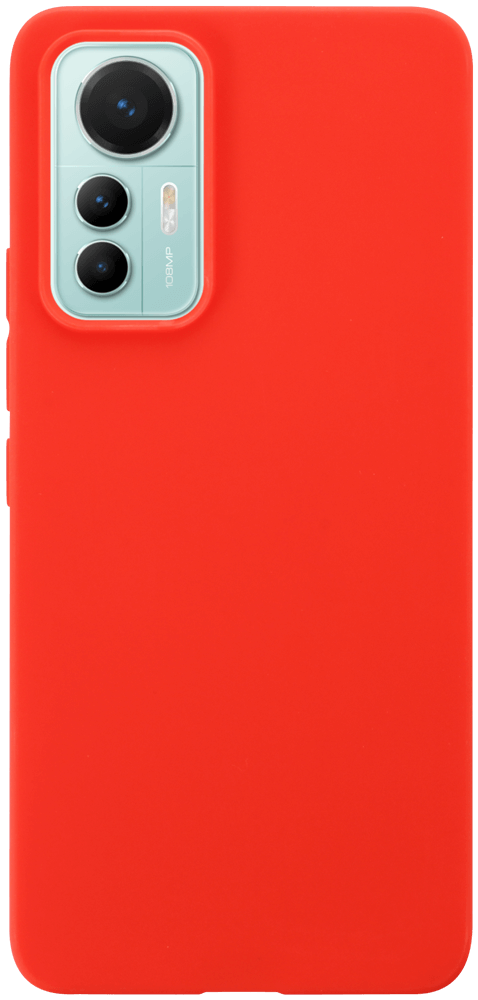 Xiaomi 12 Lite szilikon tok matt piros
