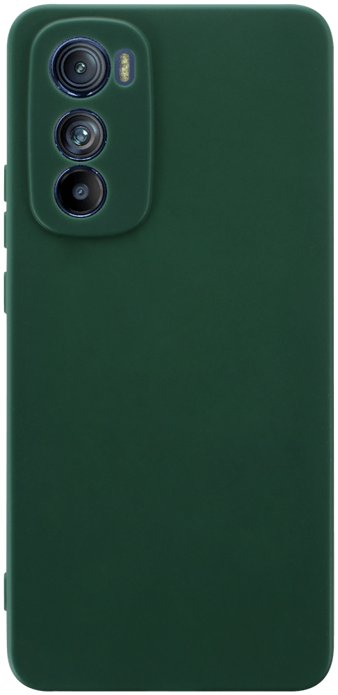 Motorola Edge 30 szilikon tok kameravédővel matt sötétzöld