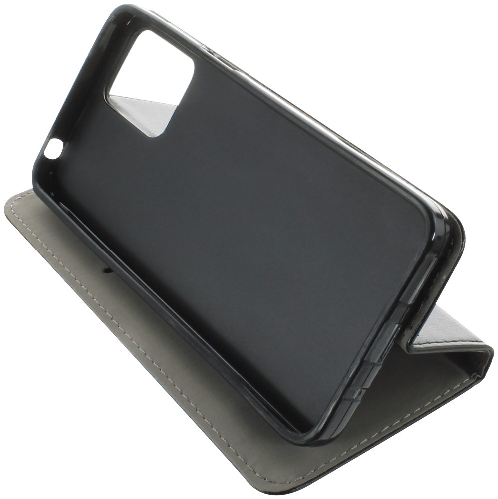 Motorola Moto G13 oldalra nyíló flipes bőrtok asztali tartó funkciós fekete