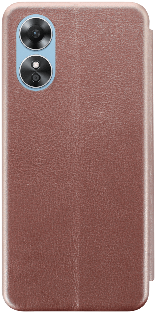 Oppo A17 oldalra nyíló mágneses flipes bőrtok prémium minőség rozéarany