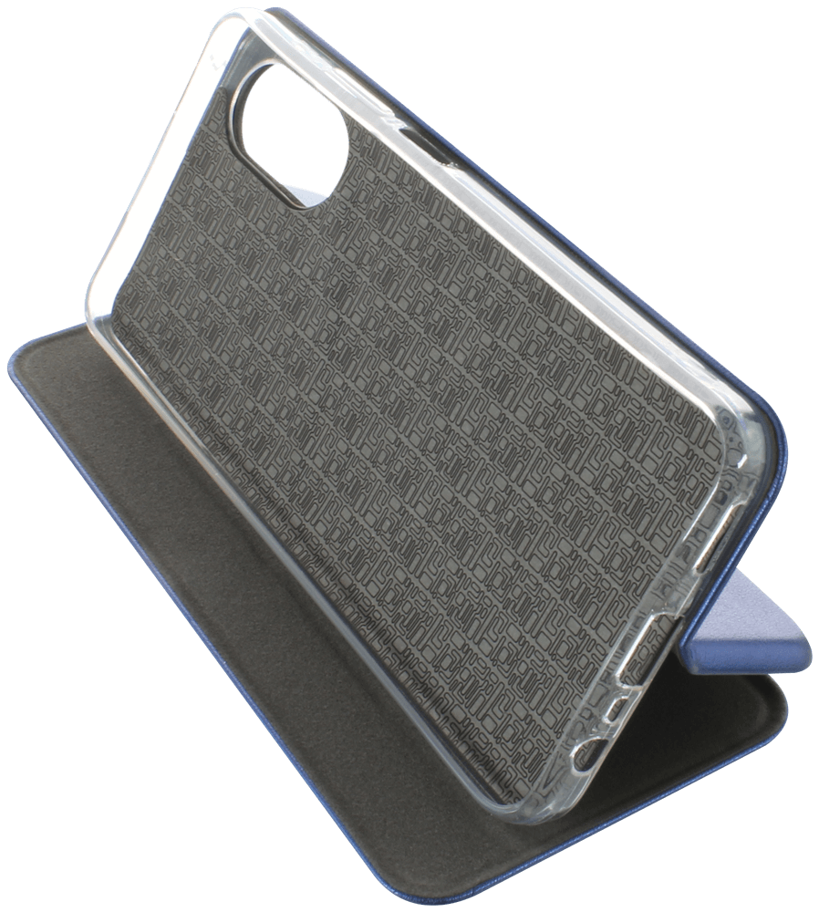 Oppo A17 oldalra nyíló mágneses flipes bőrtok prémium minőség sötétkék