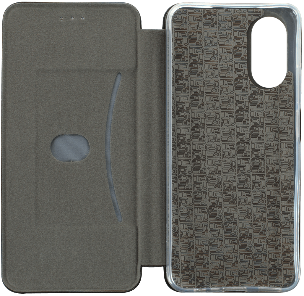 Oppo A17 oldalra nyíló mágneses flipes bőrtok prémium minőség fekete