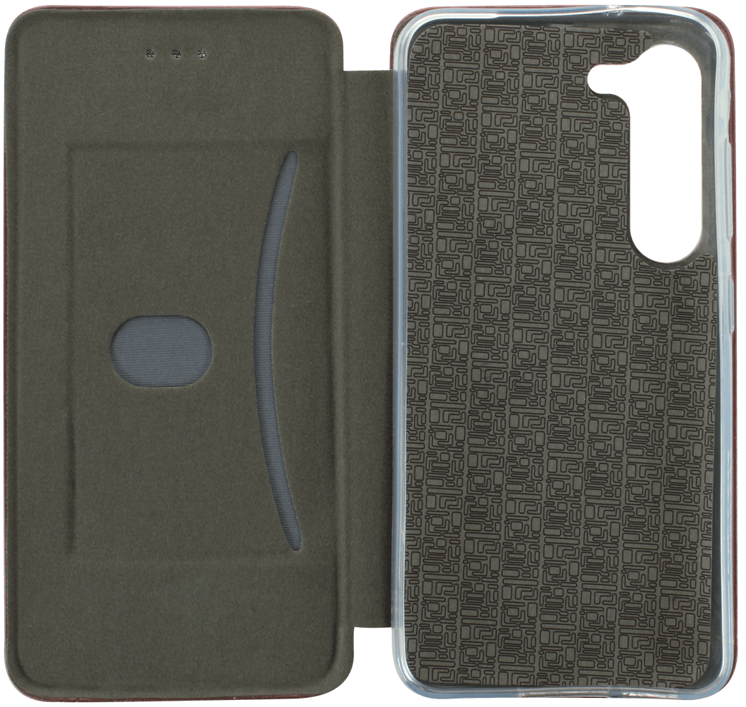 Samsung Galaxy S23 (SM-S911B) oldalra nyíló mágneses flipes bőrtok prémium minőség bordó