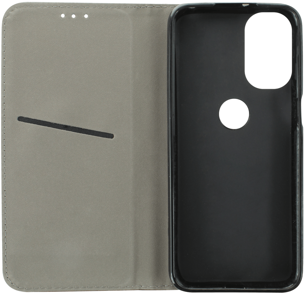 Motorola Moto G31 oldalra nyíló flipes bőrtok asztali tartó funkciós fekete