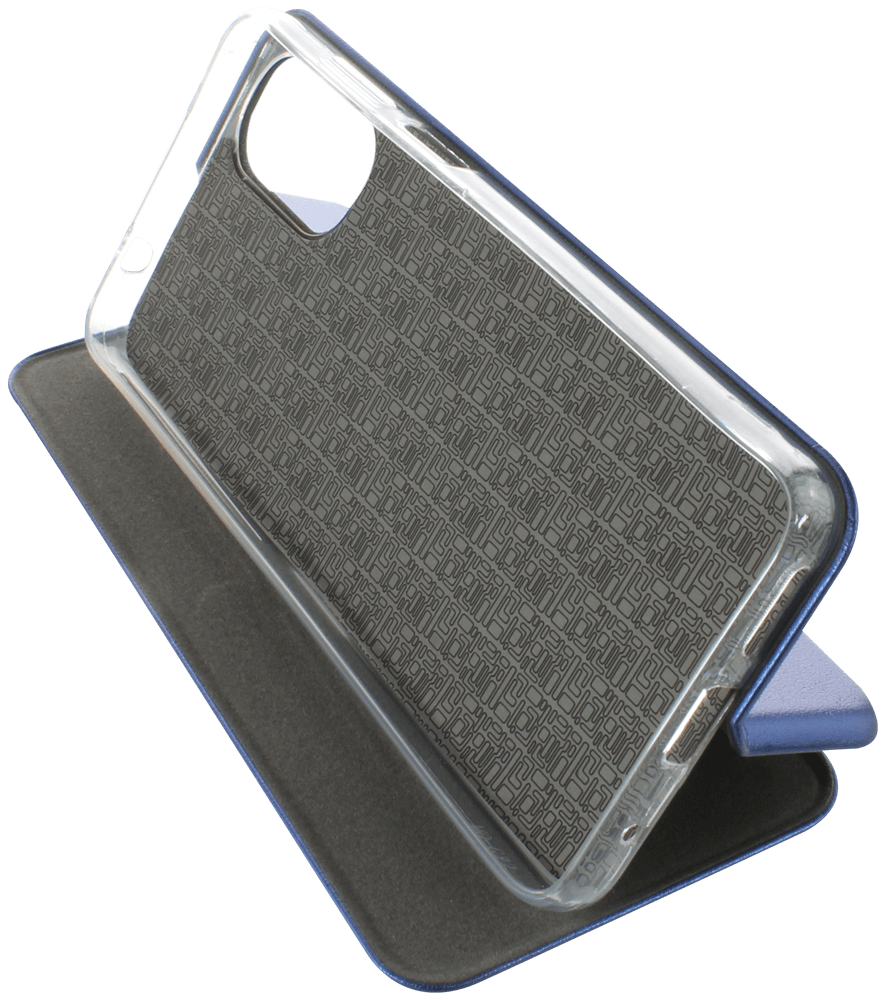 Motorola Moto G22 oldalra nyíló mágneses flipes bőrtok prémium minőség sötétkék