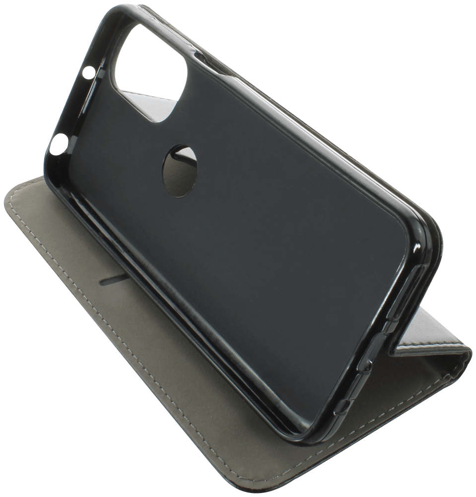 Motorola Moto G41 oldalra nyíló flipes bőrtok asztali tartó funkciós fekete
