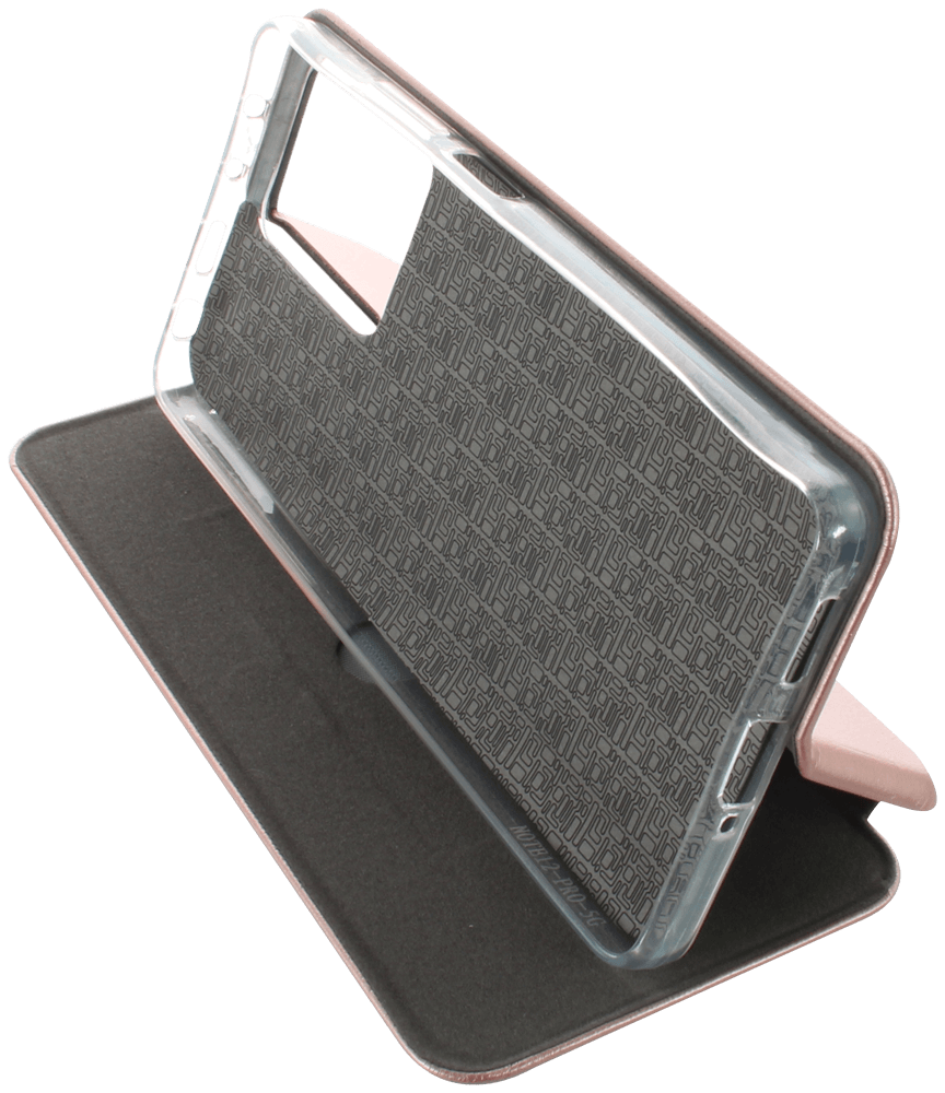 Xiaomi Poco X5 Pro oldalra nyíló mágneses flipes bőrtok prémium minőség rozéarany