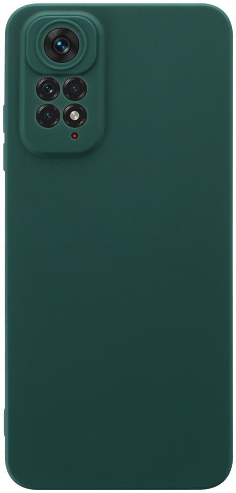 Xiaomi Redmi Note 11 szilikon tok kameravédővel matt sötétzöld