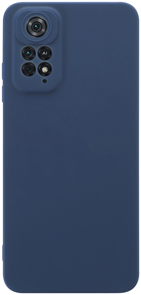 Xiaomi Poco M4 Pro szilikon tok kameravédővel matt sötétkék