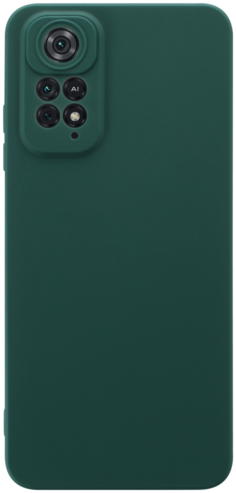 Xiaomi Poco M4 Pro szilikon tok kameravédővel matt sötétzöld