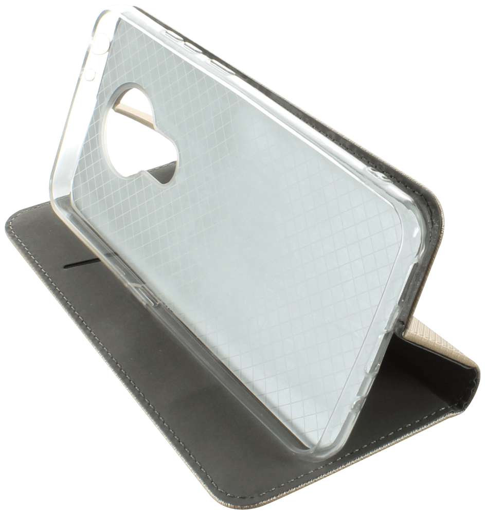 Nokia 3.4 oldalra nyíló flipes bőrtok rombusz mintás arany