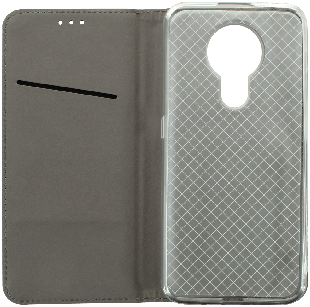 Nokia 3.4 oldalra nyíló flipes bőrtok rombusz mintás arany