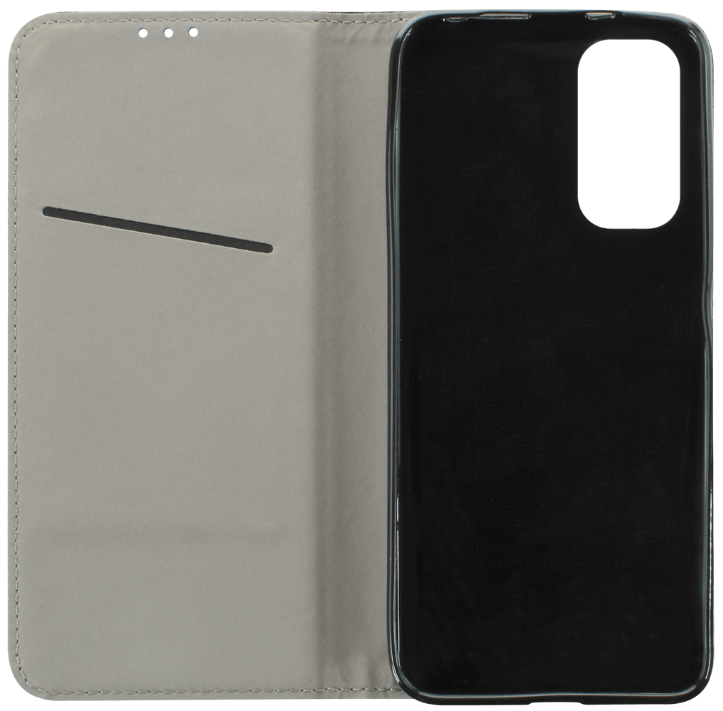 Xiaomi Redmi Note 11 oldalra nyíló flipes bőrtok rombusz mintás fekete