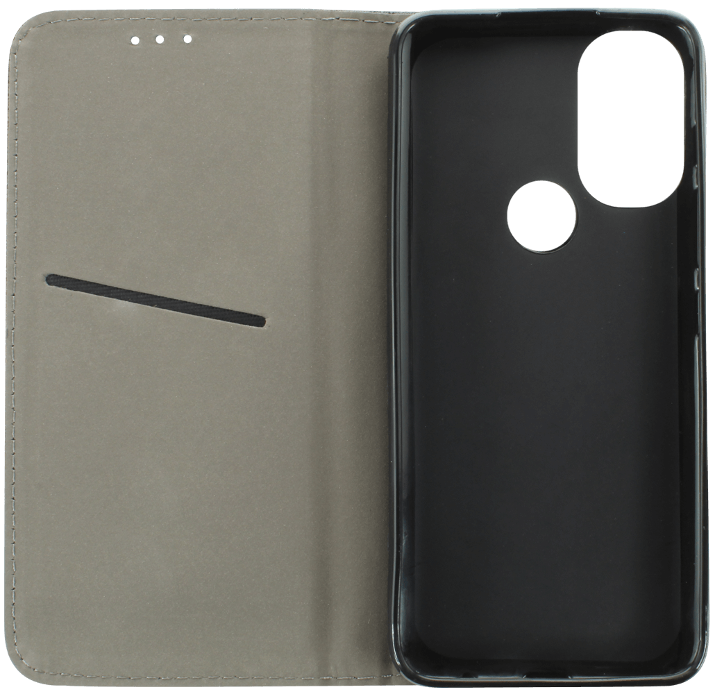 Motorola Moto G71 oldalra nyíló flipes bőrtok rombusz mintás fekete