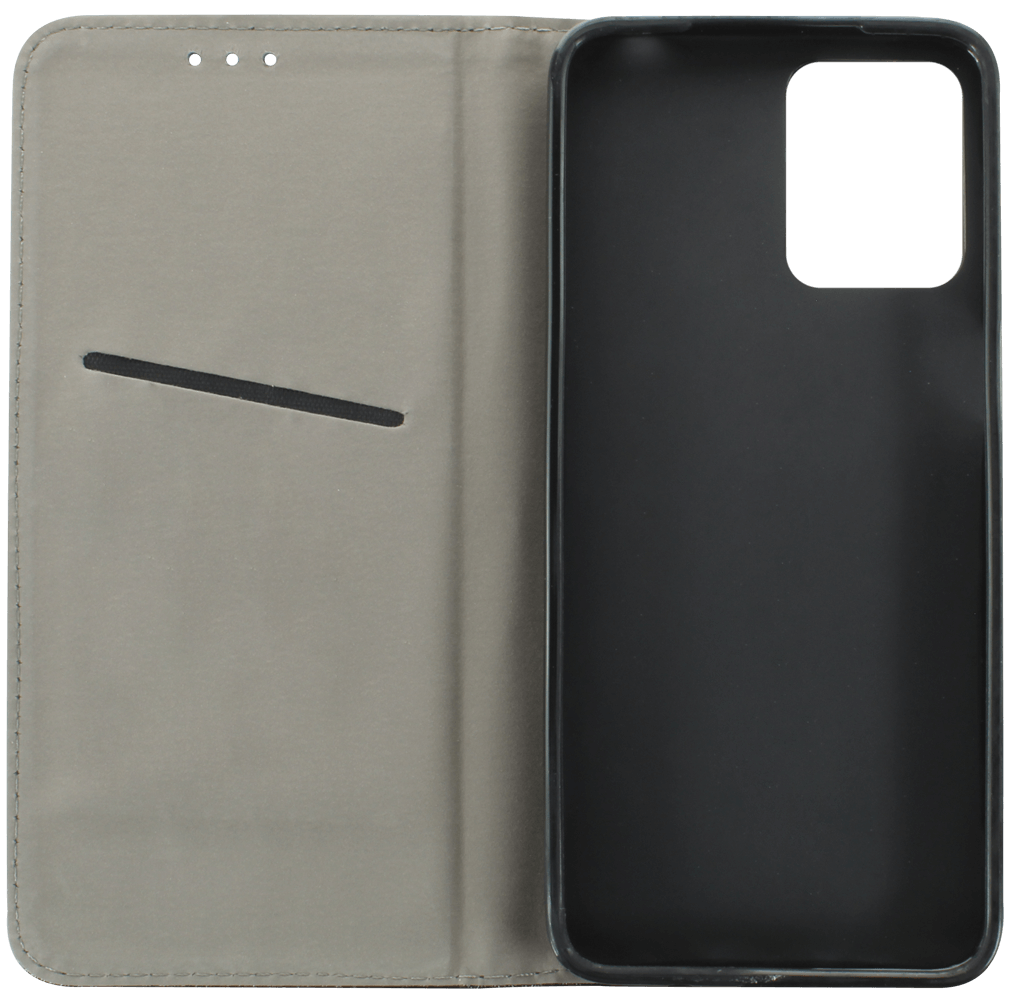 Motorola Moto G13 oldalra nyíló flipes bőrtok rombusz mintás fekete