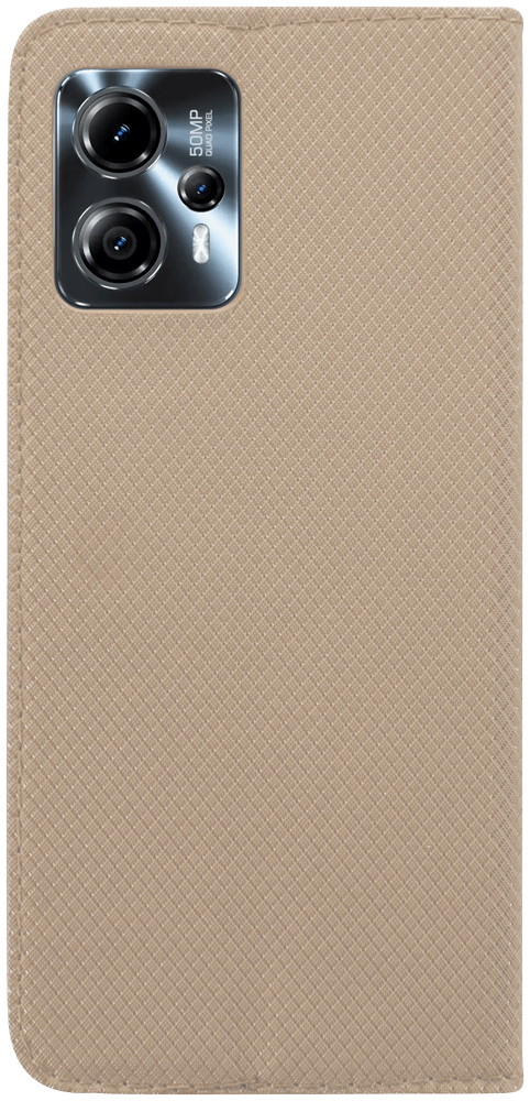 Motorola Moto G23 oldalra nyíló flipes bőrtok rombusz mintás arany