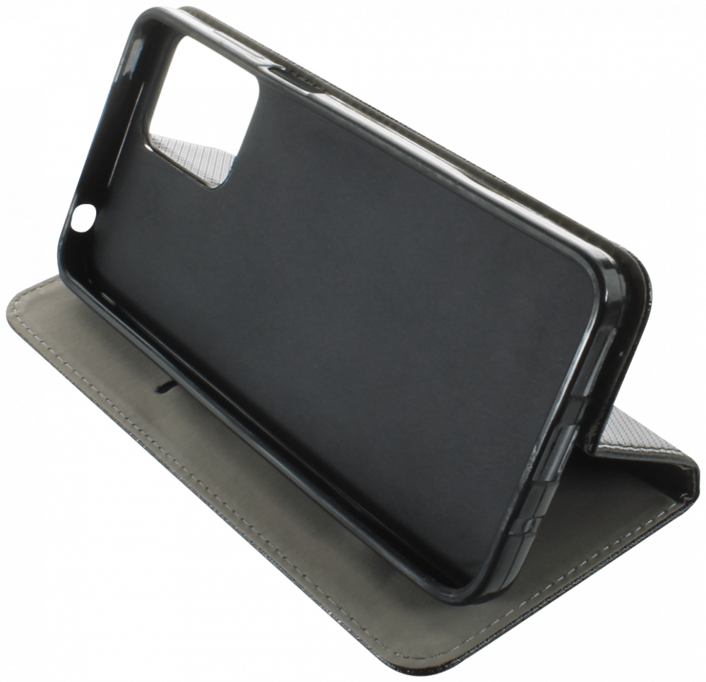 Motorola Moto G23 oldalra nyíló flipes bőrtok rombusz mintás fekete