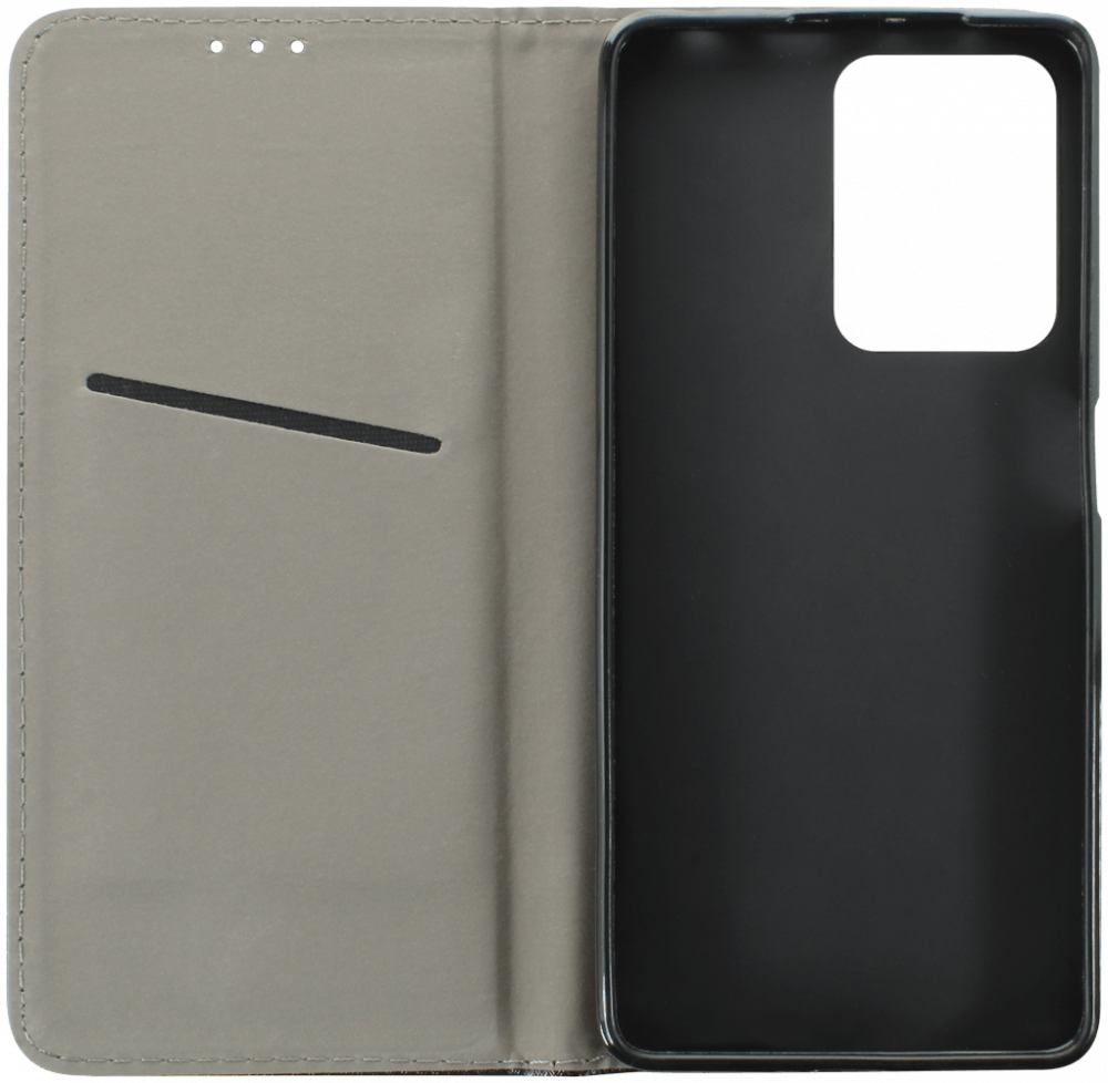 Xiaomi Poco X5 Pro oldalra nyíló flipes bőrtok rombusz mintás fekete