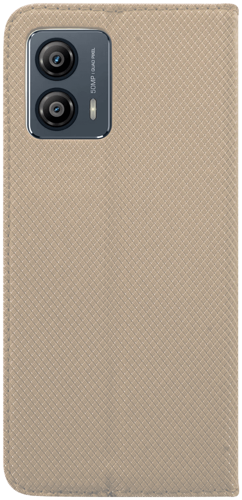 Motorola Moto G53 5G oldalra nyíló flipes bőrtok rombusz mintás arany