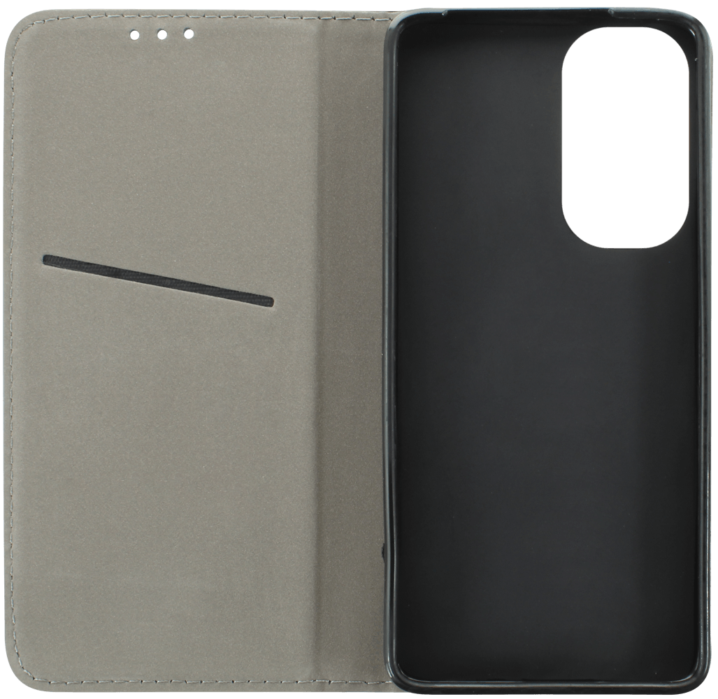 Motorola Edge 30 oldalra nyíló flipes bőrtok asztali tartó funkciós fekete