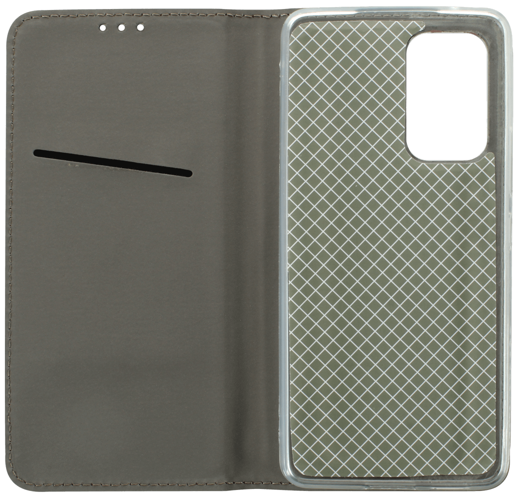 Samsung Galaxy A53 5G (SM-A5360) oldalra nyíló flipes bőrtok asztali tartó funkciós sötétzöld