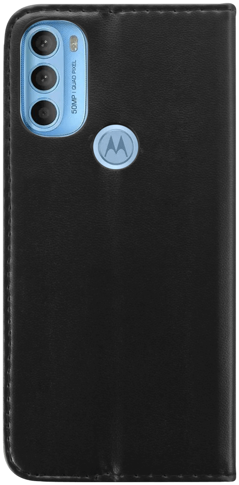 Motorola Moto G71 oldalra nyíló flipes bőrtok asztali tartó funkciós fekete
