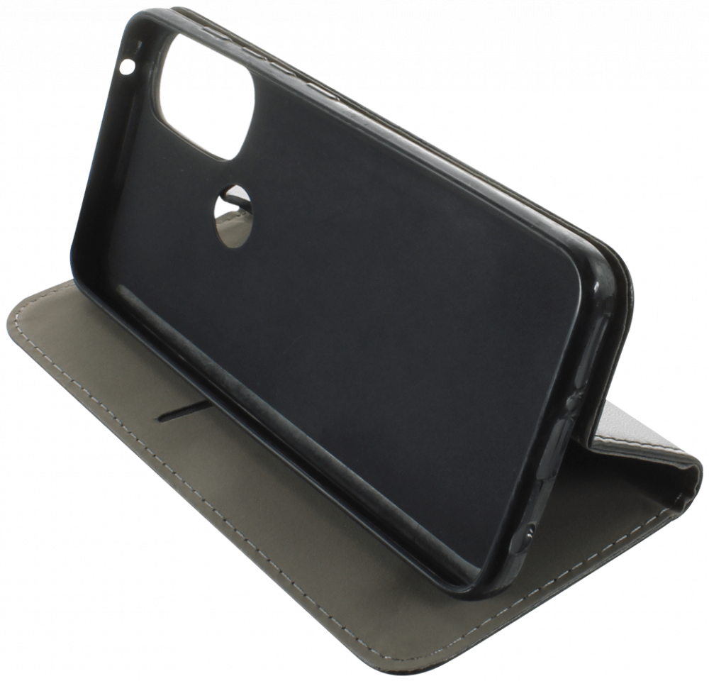 Motorola Moto G71 oldalra nyíló flipes bőrtok asztali tartó funkciós fekete