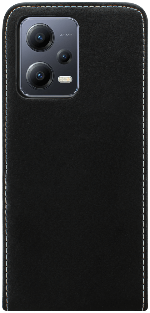 Xiaomi Redmi Note 12 5G lenyíló flipes bőrtok fekete