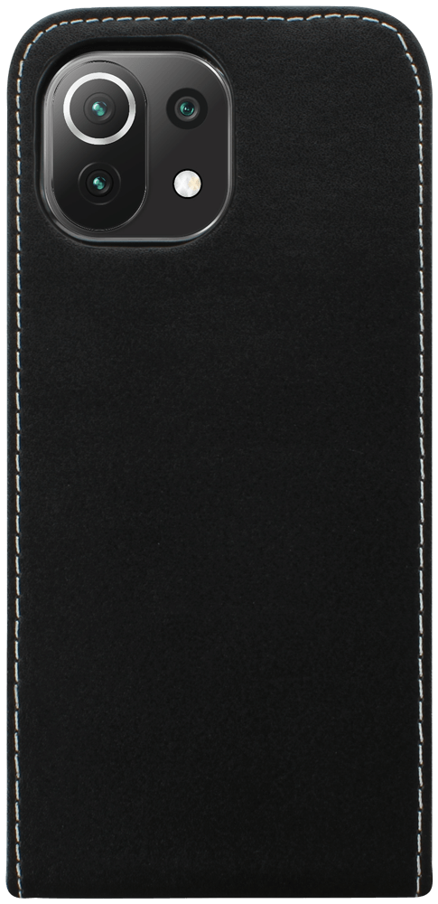 Xiaomi MI 11 Lite lenyíló flipes bőrtok fekete