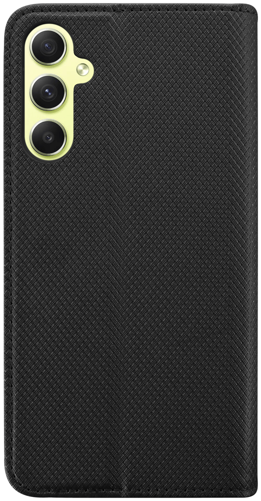 Samsung Galaxy A34 (SM-A346B) oldalra nyíló flipes bőrtok rombusz mintás fekete