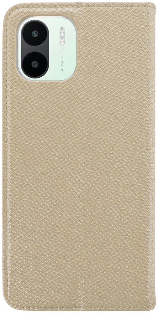 Xiaomi Redmi A1 oldalra nyíló flipes bőrtok rombusz mintás arany