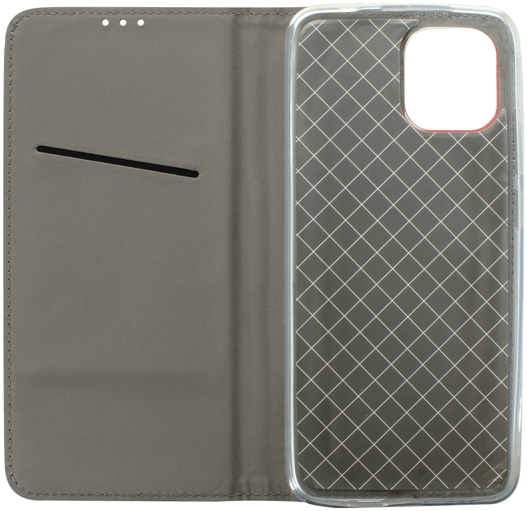 Xiaomi Redmi A1 oldalra nyíló flipes bőrtok rombusz mintás piros