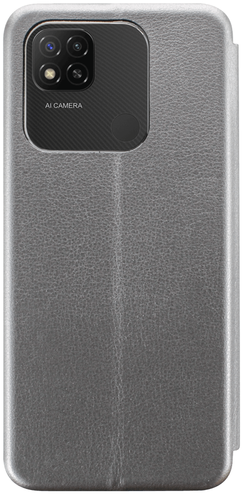 Xiaomi Redmi 9C NFC oldalra nyíló mágneses flipes bőrtok prémium minőség ezüst
