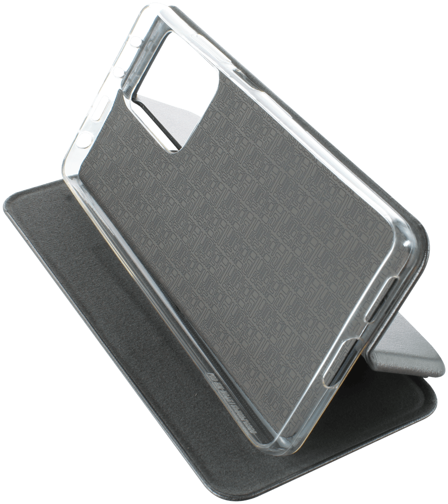 Xiaomi Redmi Note 12 Pro Plus 5G oldalra nyíló mágneses flipes bőrtok prémium minőség ezüst