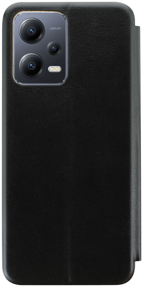Xiaomi Redmi Note 12 5G oldalra nyíló mágneses flipes bőrtok prémium minőség fekete