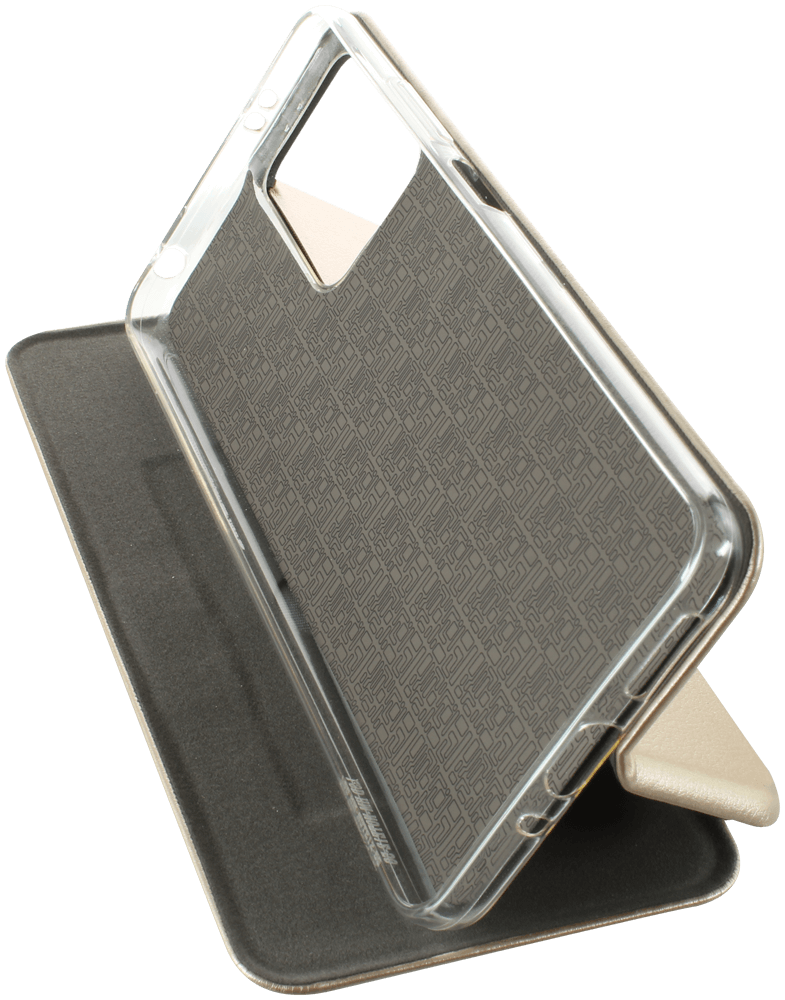 Xiaomi Redmi Note 12 5G oldalra nyíló mágneses flipes bőrtok prémium minőség arany