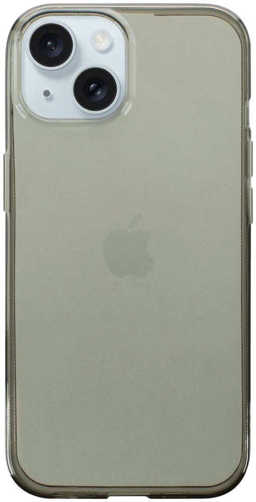 Apple iPhone 15 szilikon tok átlátszó füstszínű