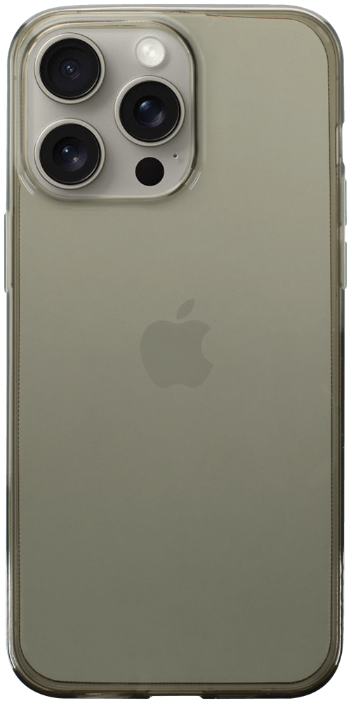 Apple iPhone 15 Pro Max szilikon tok átlátszó füstszínű