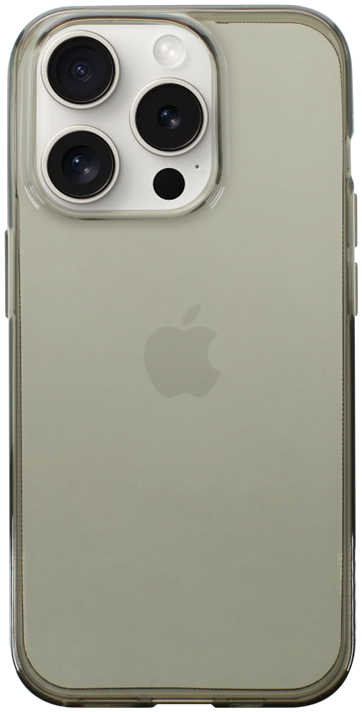 Apple iPhone 15 Pro szilikon tok átlátszó füstszínű