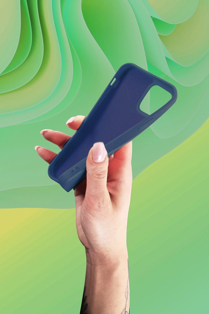 Apple iPhone 15 Pro Max szilikon tok matt sötétkék