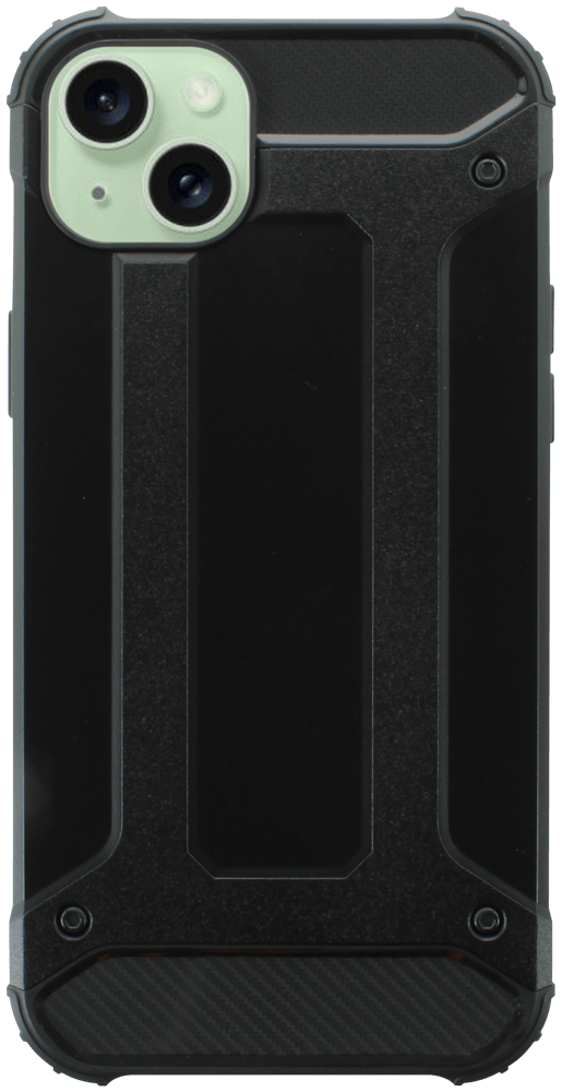 Apple iPhone 15 Plus ütésálló tok légpárnás sarkas, hibrid Forcell Armor fekete