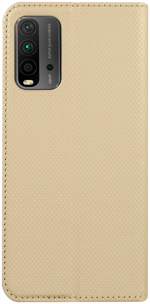Xiaomi Redmi 9T oldalra nyíló flipes bőrtok rombusz mintás arany