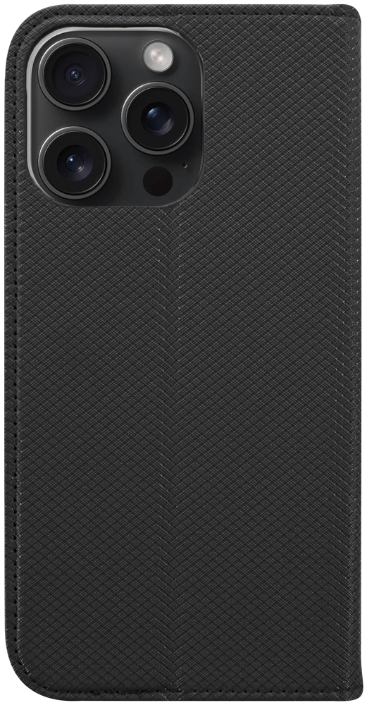 Apple iPhone 15 Pro Max oldalra nyíló flipes bőrtok rombusz mintás fekete