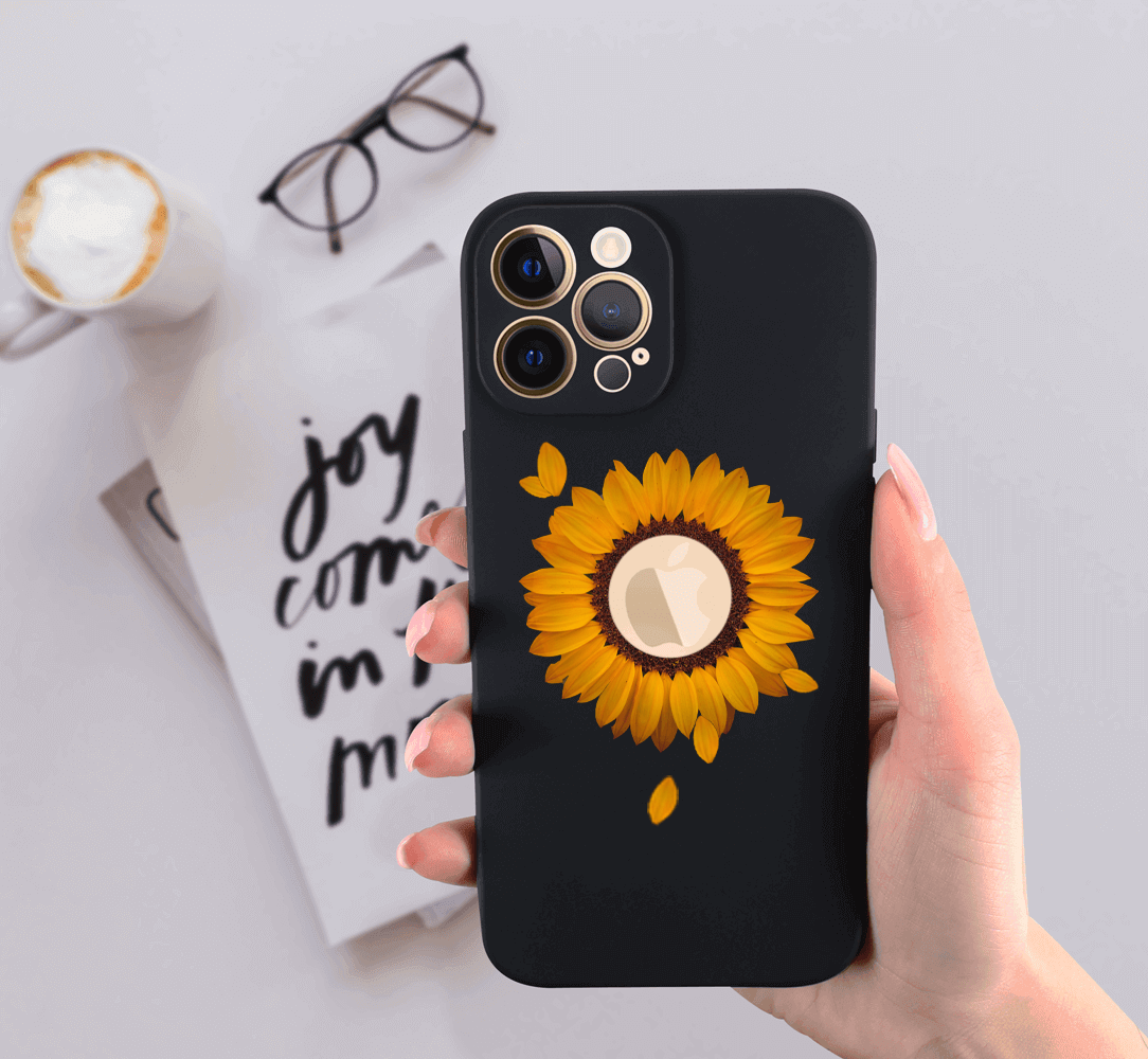 Apple iPhone 12 Pro Max szilikon tok logó kihagyós kameravédővel matt fekete