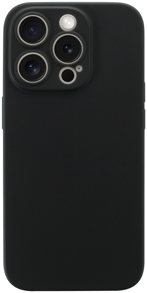 Apple iPhone 15 Pro szilikon tok kameravédővel matt fekete