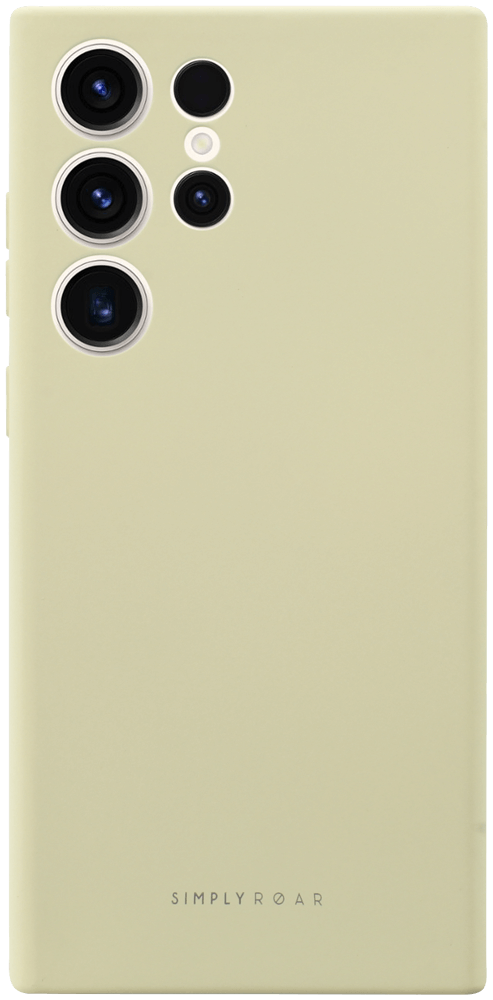 Samsung Galaxy S23 Ultra (SM-S918B) szilikon tok gyári ROAR kameravédővel púder fehér