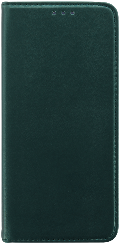 Realme C33 oldalra nyíló flipes bőrtok asztali tartó funkciós sötétzöld